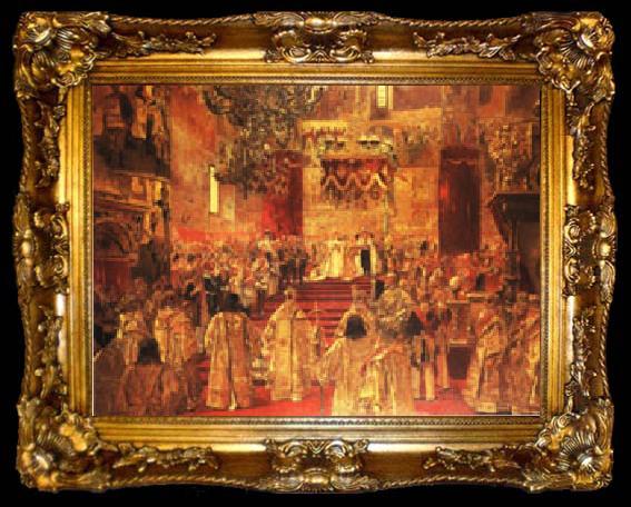 framed  Henri Gervex The Coronation  of Nicholas II, ta009-2